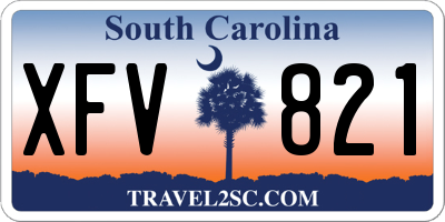 SC license plate XFV821