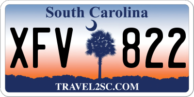 SC license plate XFV822