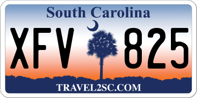 SC license plate XFV825
