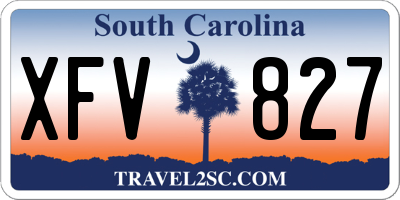 SC license plate XFV827