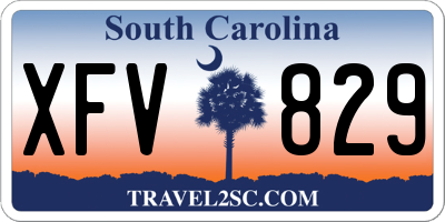SC license plate XFV829