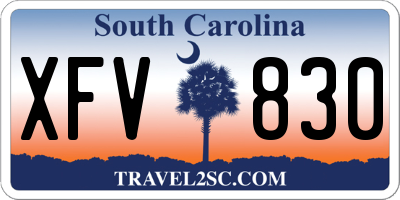 SC license plate XFV830