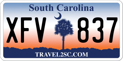 SC license plate XFV837