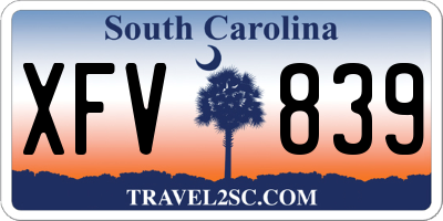 SC license plate XFV839