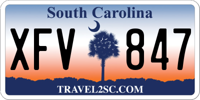 SC license plate XFV847