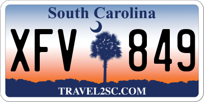 SC license plate XFV849