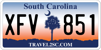 SC license plate XFV851