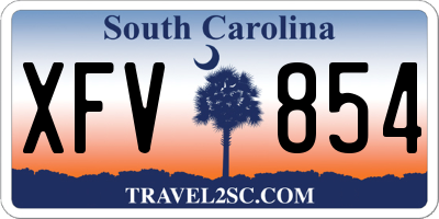 SC license plate XFV854