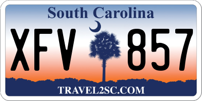 SC license plate XFV857