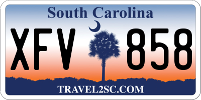 SC license plate XFV858