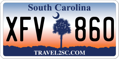 SC license plate XFV860