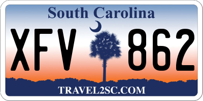 SC license plate XFV862