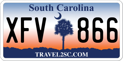 SC license plate XFV866