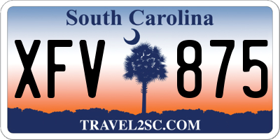 SC license plate XFV875