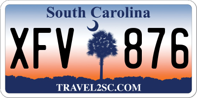 SC license plate XFV876