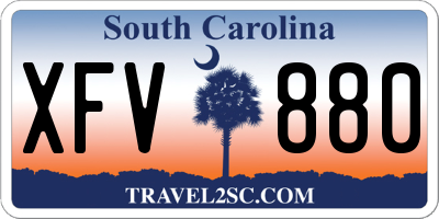 SC license plate XFV880