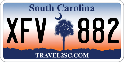 SC license plate XFV882