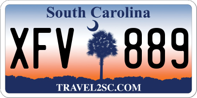 SC license plate XFV889