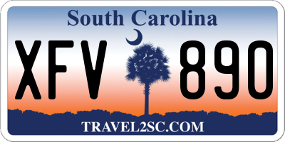 SC license plate XFV890