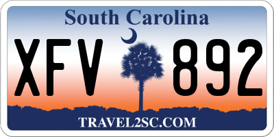 SC license plate XFV892