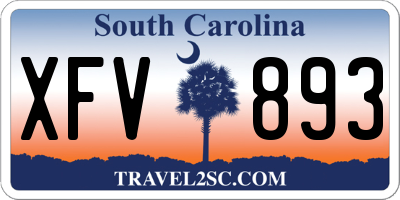 SC license plate XFV893