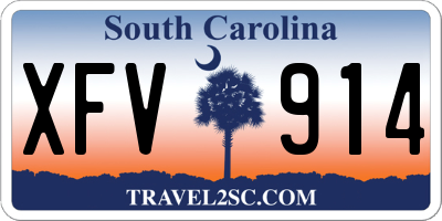 SC license plate XFV914