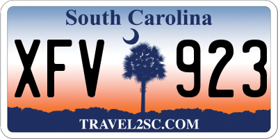 SC license plate XFV923