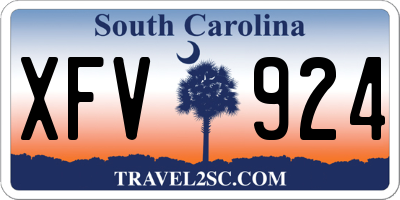 SC license plate XFV924