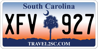SC license plate XFV927