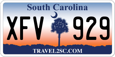 SC license plate XFV929