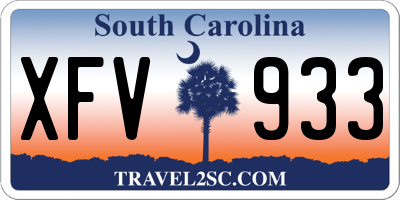 SC license plate XFV933