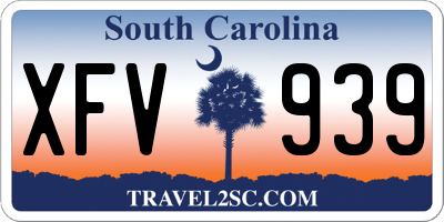 SC license plate XFV939