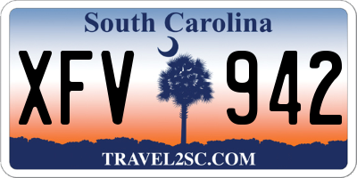 SC license plate XFV942