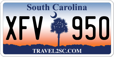 SC license plate XFV950