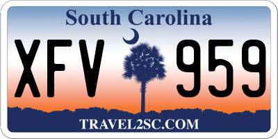 SC license plate XFV959