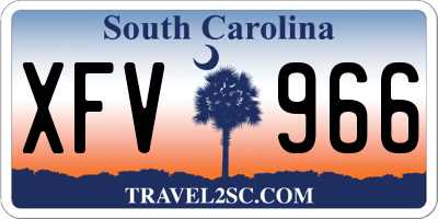 SC license plate XFV966