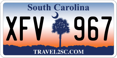 SC license plate XFV967