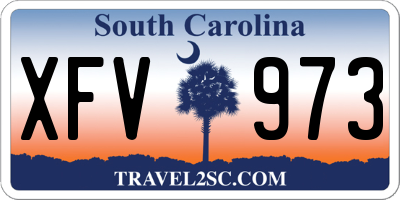 SC license plate XFV973