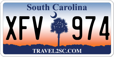 SC license plate XFV974
