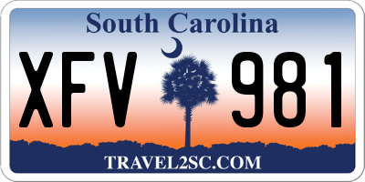 SC license plate XFV981