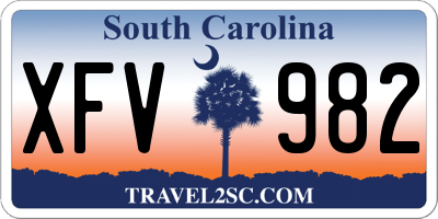 SC license plate XFV982
