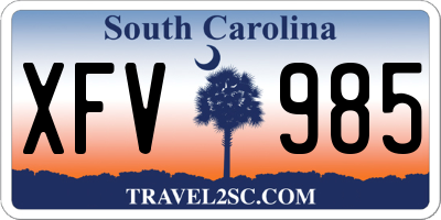SC license plate XFV985
