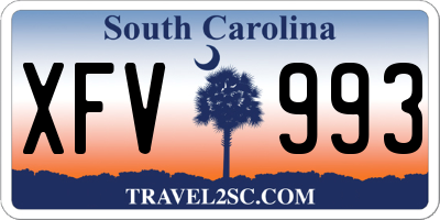 SC license plate XFV993