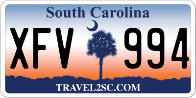 SC license plate XFV994