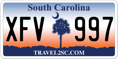 SC license plate XFV997