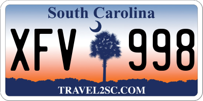 SC license plate XFV998