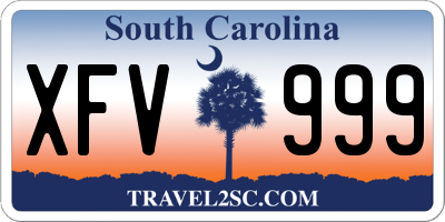 SC license plate XFV999