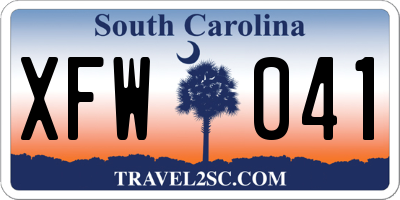 SC license plate XFW041