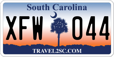 SC license plate XFW044