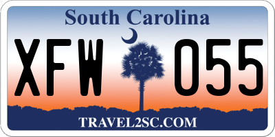 SC license plate XFW055